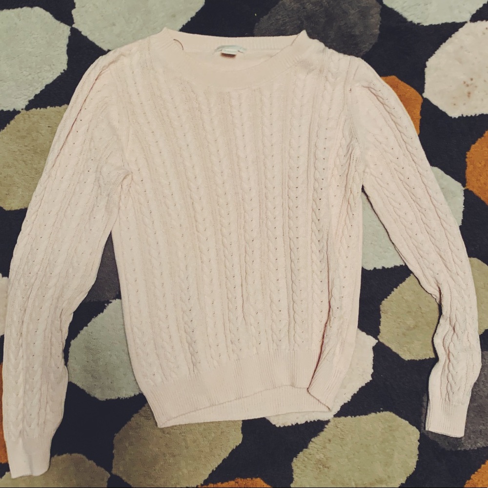 blush pink sweater